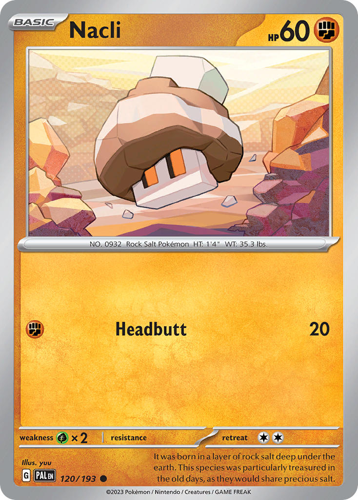 Nacli 120/193 Common Paldea Evolved Pokémon card