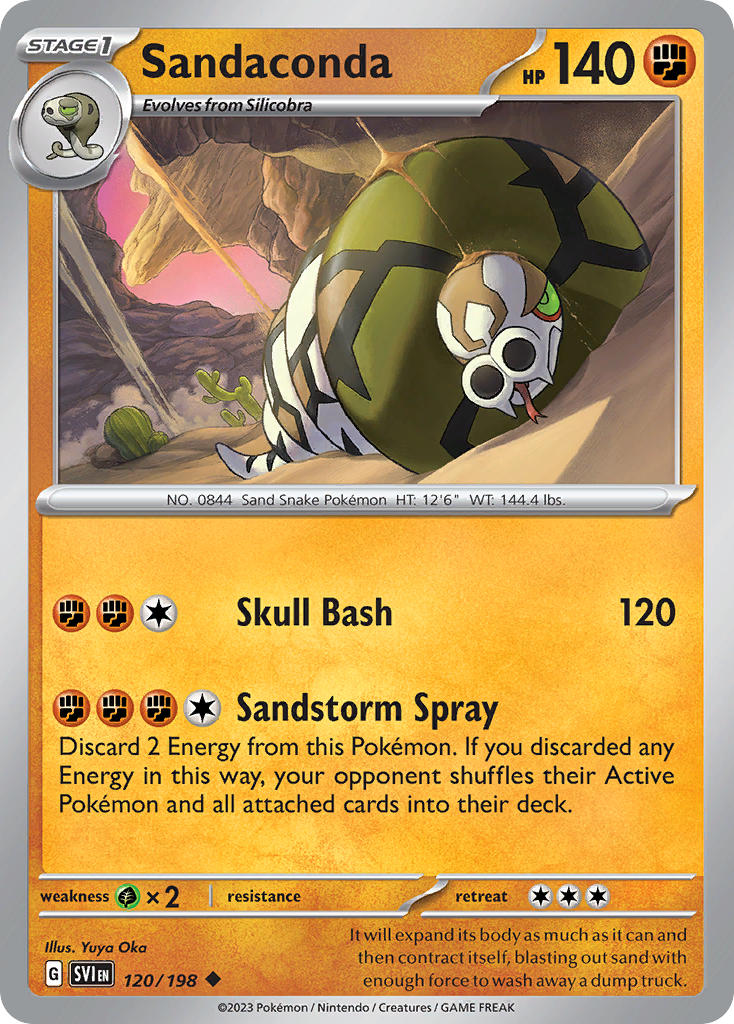 Sandaconda 120/198 Uncommon Scarlet & Violet Pokémon card