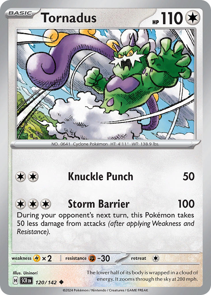 Tornadus 120/142 Uncommon Stellar Crown Pokémon card