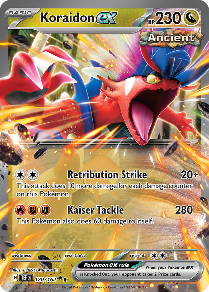 Koraidon EX 120/162 Double Rare Temporal Forces Pokémon card