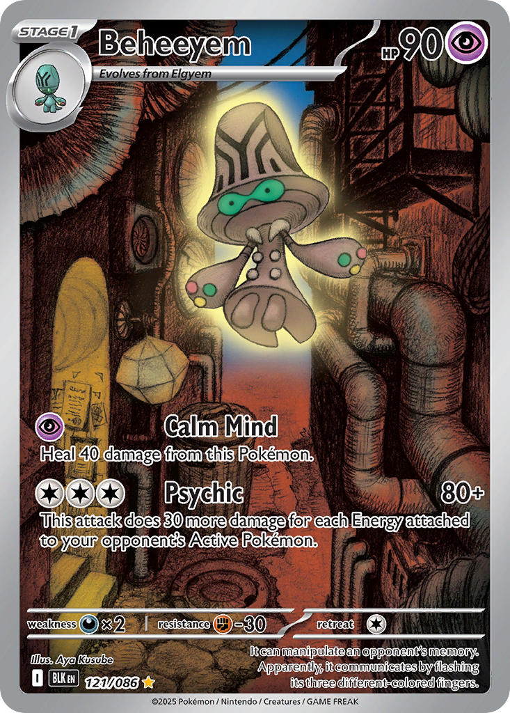 Beheeyem 121/086 Illustration Rare Black Bolt Pokémon card