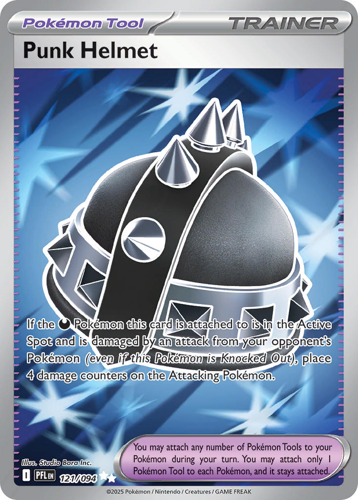 Punk Helmet 121/094 Ultra Rare Phantasmal Flames Pokémon card