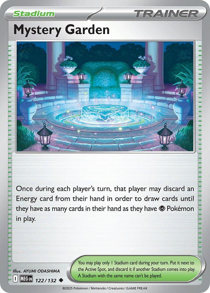 Mystery Garden 122/132 Uncommon Mega Evolution Pokémon card
