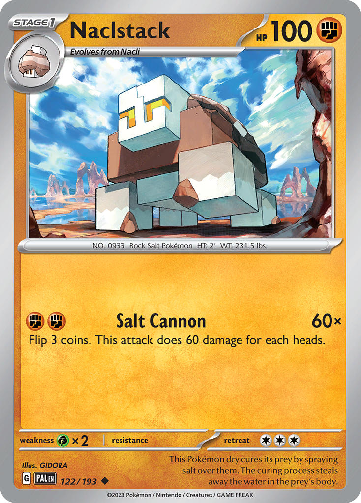 Naclstack 122/193 Uncommon Paldea Evolved Pokémon card