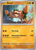 Klawf 122/198 Rare Scarlet & Violet Pokémon card