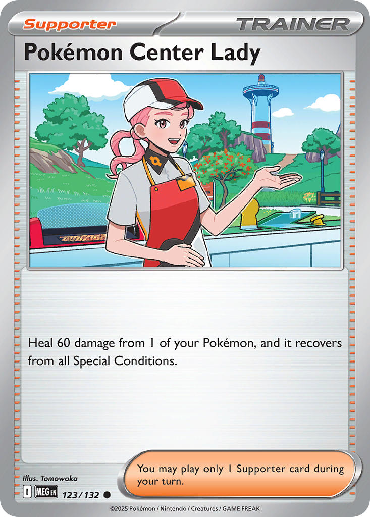Pokemon Center Lady 123/132 Uncommon Mega Evolution Pokémon card