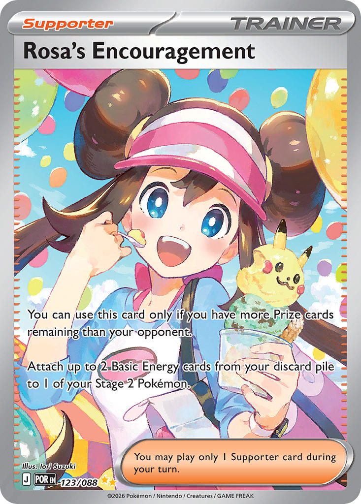 Rosa's Encouragement 123/088 Special Illustration Rare Perfect Order Pokémon card