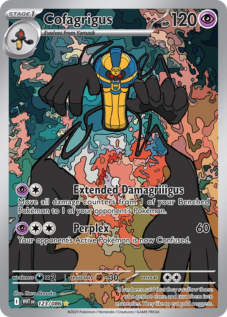 Cofagrigus 123/086 Illustration Rare White Flare Pokémon card