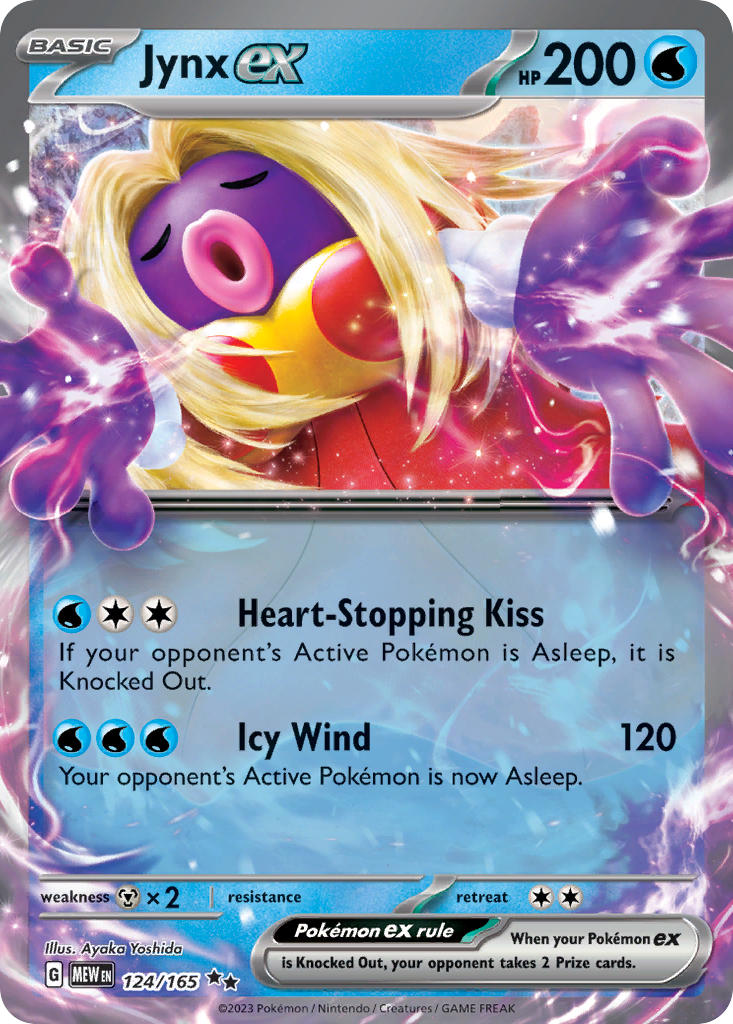 Jynx EX 124/165 Double Rare 151 Pokémon card