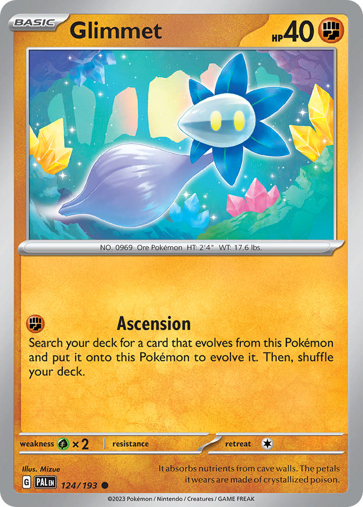 Glimmet 124/193 Common Paldea Evolved Pokémon card