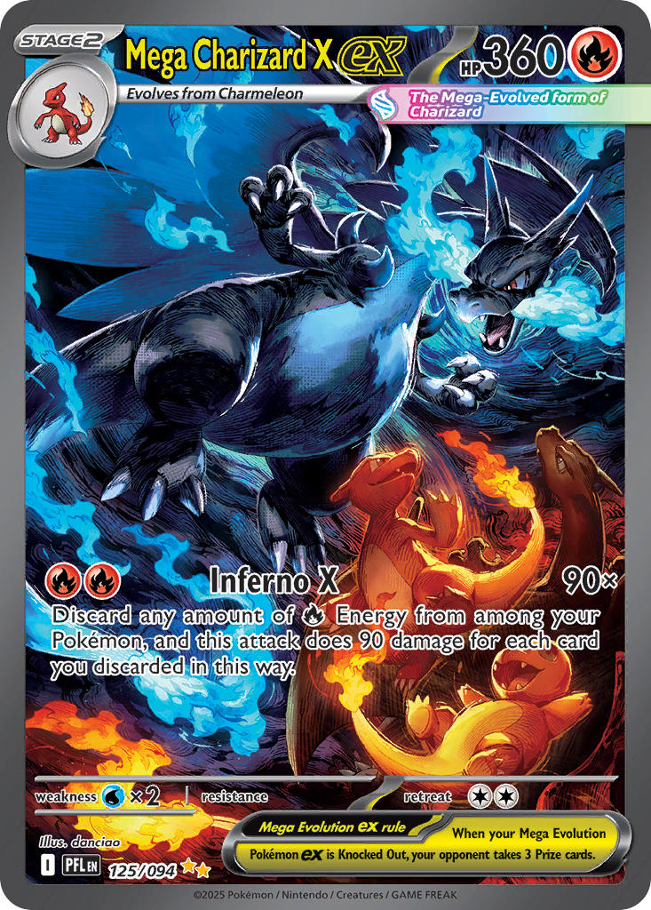 Mega Charizard X EX 125/094 Special Illustration Rare Phantasmal Flames Pokémon card