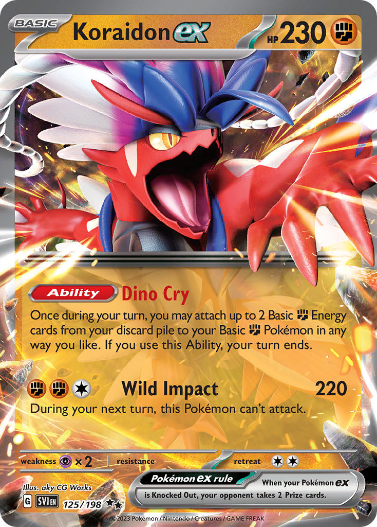 Koraidon EX 125/198 Double Rare Scarlet & Violet Pokémon card