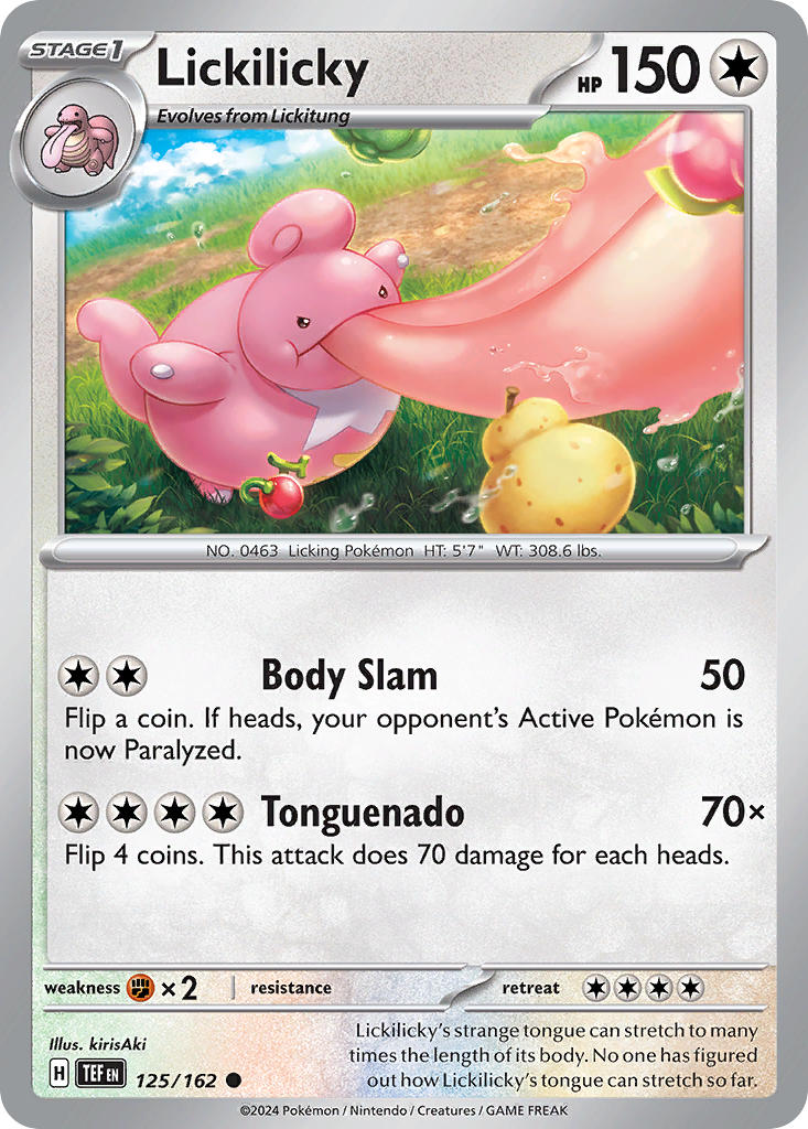 Lickilicky 125/162 Rare Temporal Forces Pokémon card