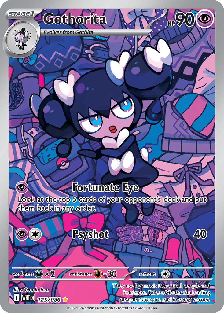 Gothorita 125/086 Illustration Rare White Flare Pokémon card