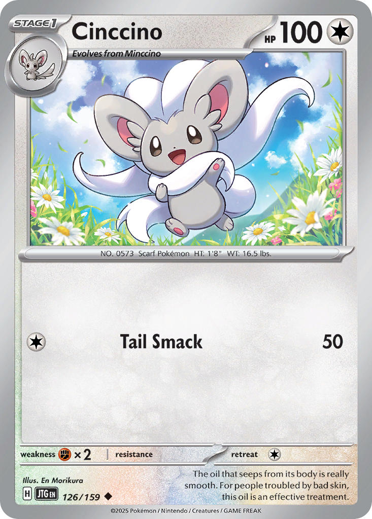 Cinccino 126/159 Common Journey Together Pokémon card