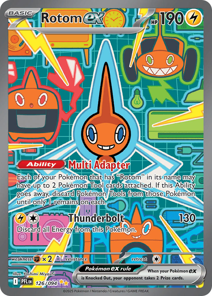 Rotom EX 126/094 Special Illustration Rare Phantasmal Flames Pokémon card