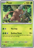 Pinsir 127/165 Rare 151 Pokémon card