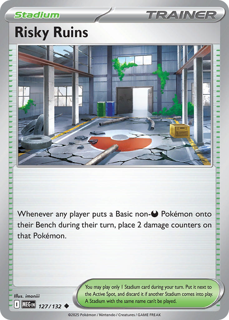 Risky Ruins 127/132 Uncommon Mega Evolution Pokémon card