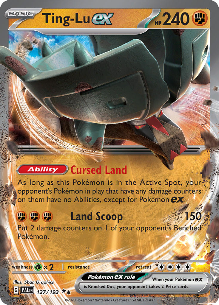 Ting-Lu EX 127/193 Double Rare Paldea Evolved Pokémon card