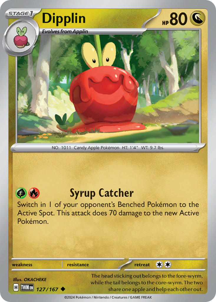 Dipplin 127/167 Rare Twilight Masquerade Pokémon card