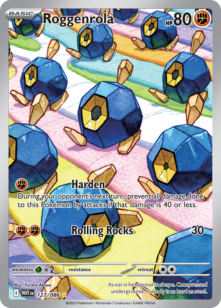 Roggenrola 127/086 Illustration Rare White Flare Pokémon card