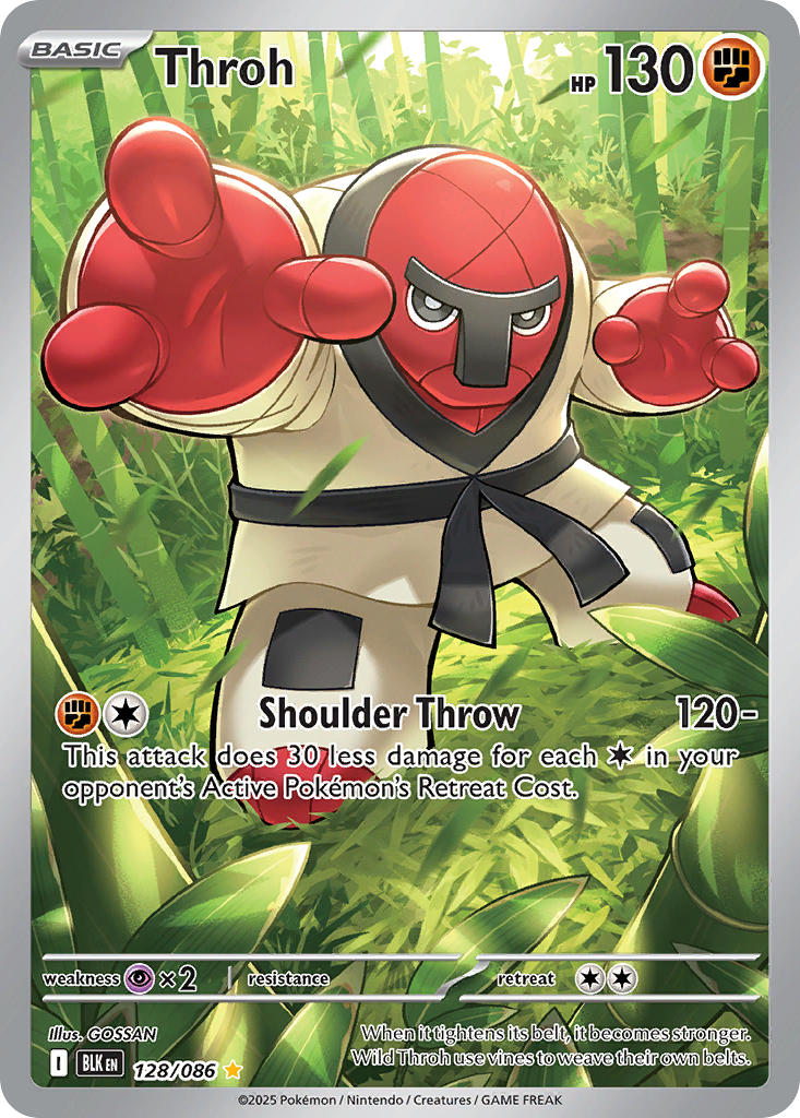 Throh 128/086 Illustration Rare Black Bolt Pokémon card