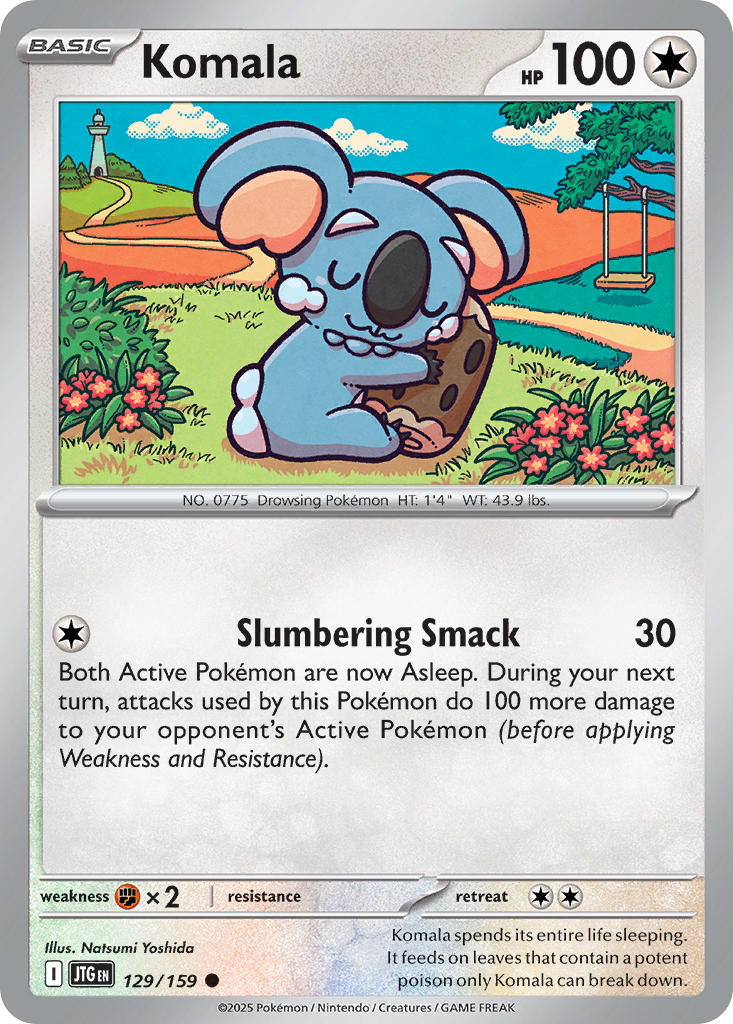 Komala 129/159 Common Journey Together Pokémon card
