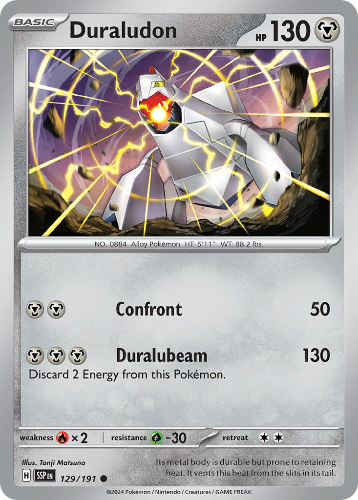 Duraludon 129/191 Common Surging Sparks Pokémon card