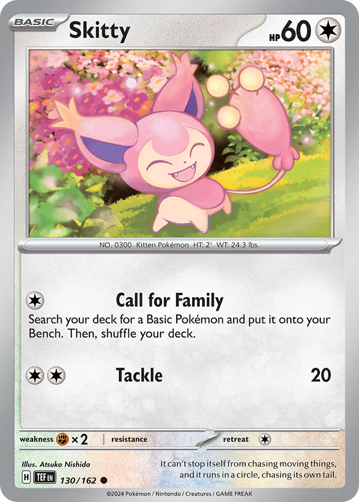 Skitty 130/162 Common Temporal Forces Pokémon card
