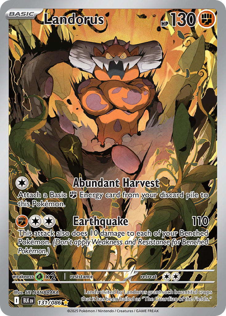 Landorus 131/086 Illustration Rare Black Bolt Pokémon card