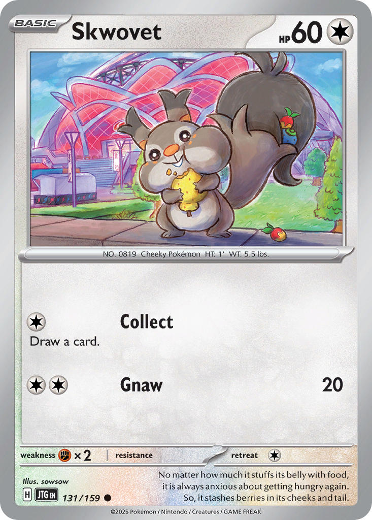 Skwovet 131/159 Common Journey Together Pokémon card