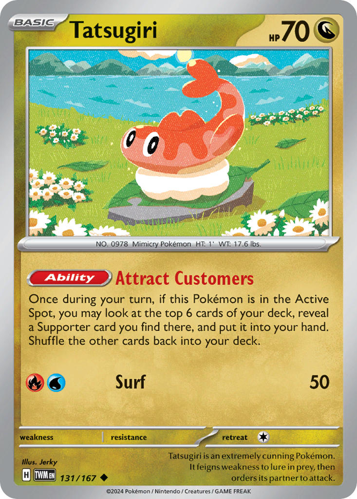 Tatsugiri 131/167 Rare Twilight Masquerade Pokémon card