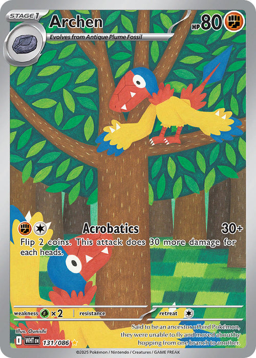 Archen 131/086 Illustration Rare White Flare Pokémon card