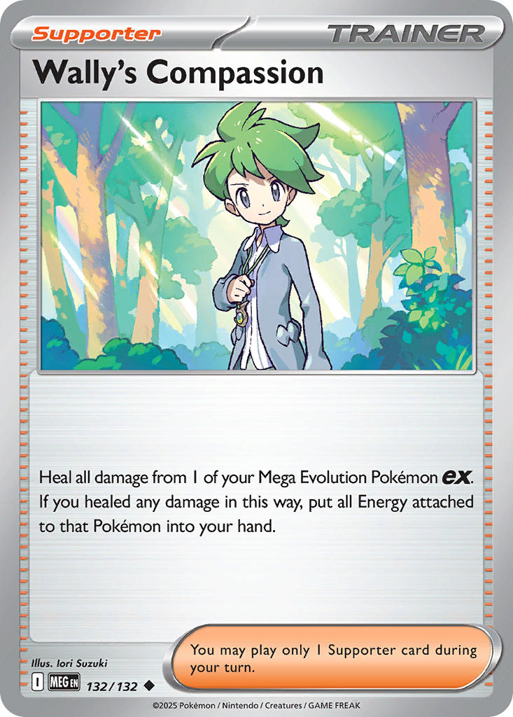 Wally's Compassion 132/132 Uncommon Mega Evolution Pokémon card