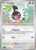 Chatot 132/162 Common Temporal Forces Pokémon card