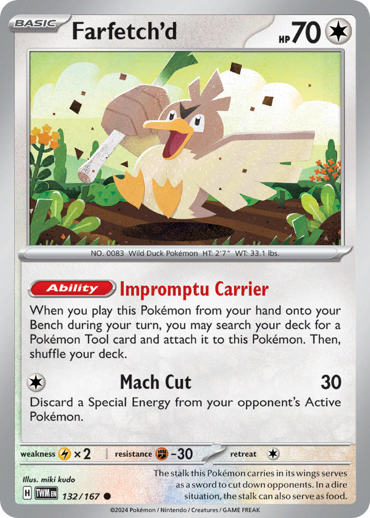 Farfetch'd 132/167 Common Twilight Masquerade Pokémon card