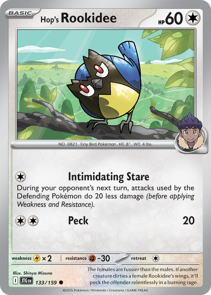 Hop's Rookidee 133/159 Common Journey Together Pokémon card