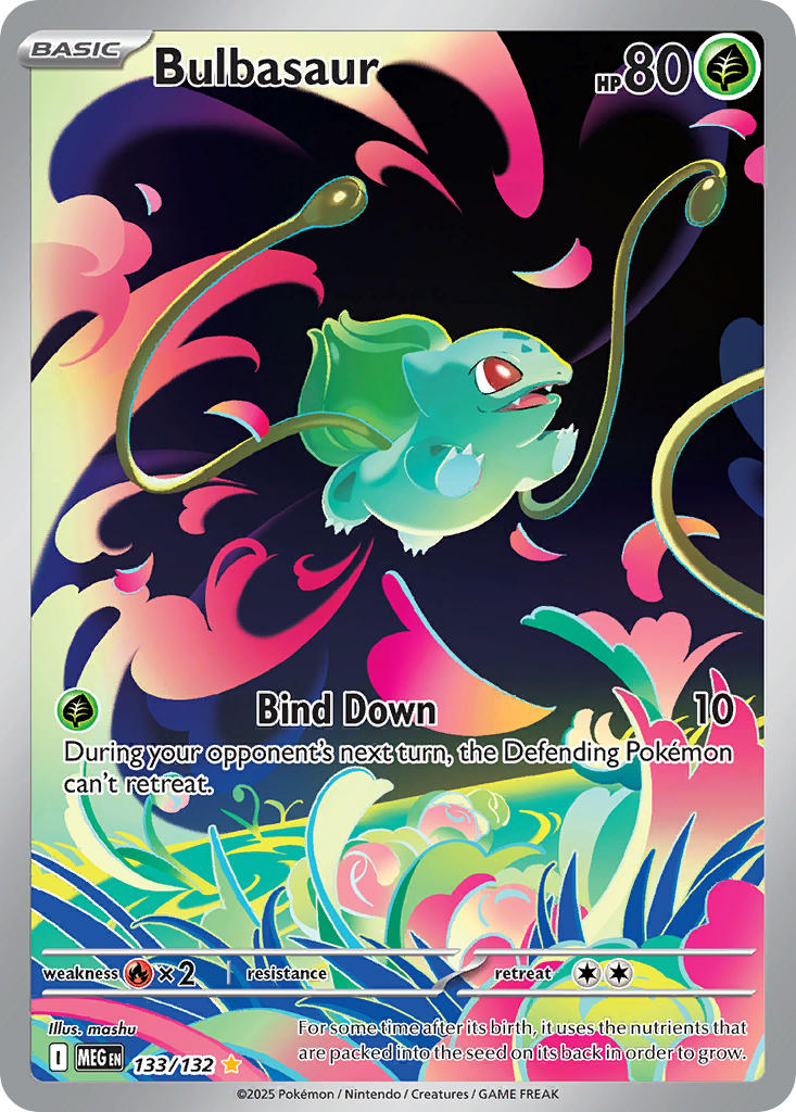 Bulbasaur 133/132 Illustration Rare Mega Evolution Pokémon card