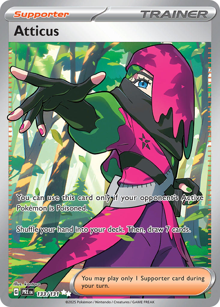 Atticus 133/131 Ultra Rare Prismatic Evolutions Pokémon card