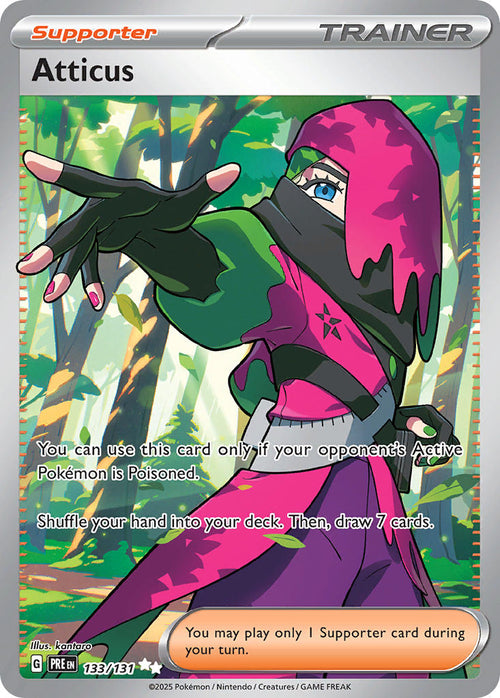 Atticus 133/131 Ultra Rare Prismatic Evolutions Pokémon card