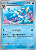 Vaporeon 134/165 Rare 151 Pokémon card