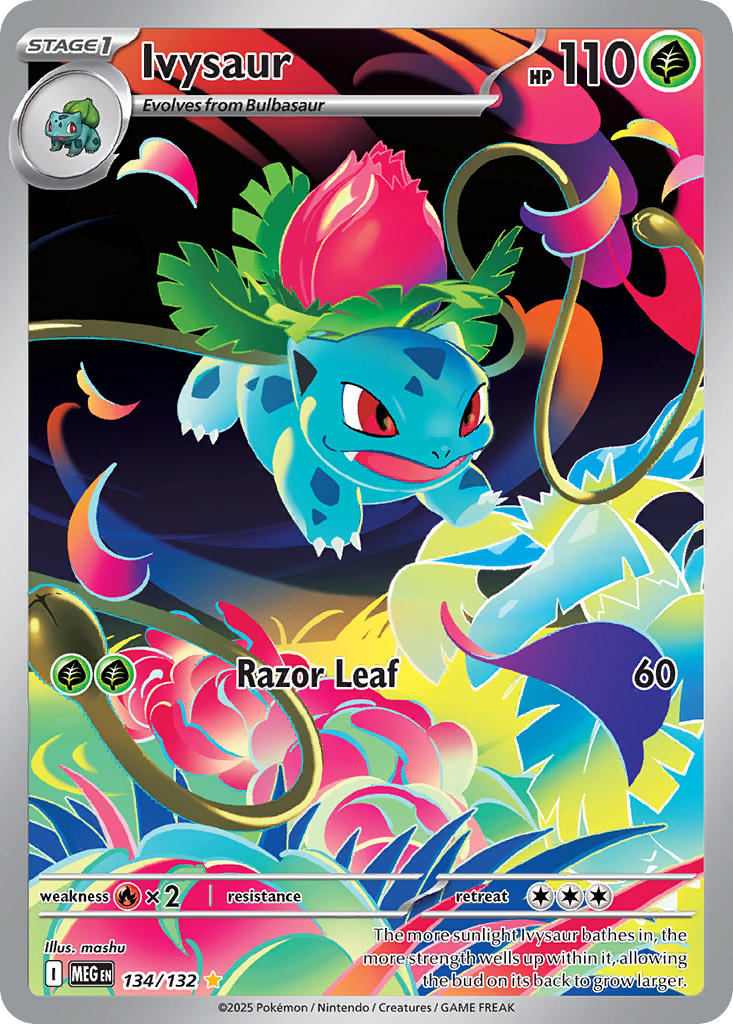 Ivysaur 134/132 Illustration Rare Mega Evolution Pokémon card