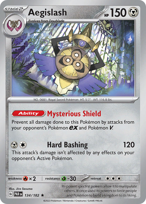 Aegislash 134/182 Rare Paradox Rift Pokémon card