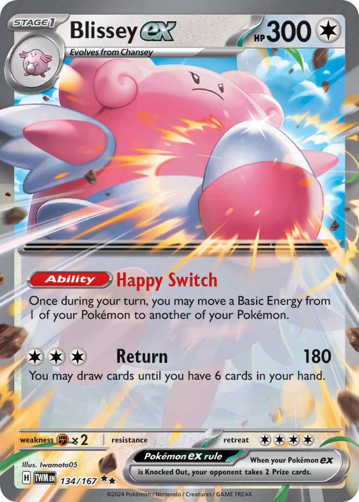 Blissey EX 134/167 Double Rare Twilight Masquerade Pokémon card