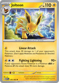 Jolteon 135/165 Rare 151 Pokémon card