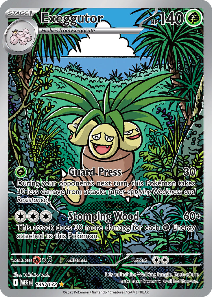 Exeggutor 135/132 Illustration Rare Mega Evolution Pokémon card