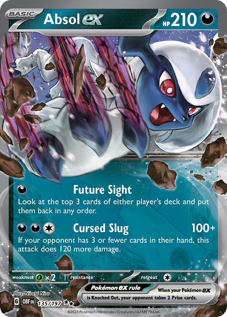 Absol EX 135/197 Double Rare Obsidian Flames Pokémon card