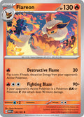 Flareon 136/165 Rare 151 Pokémon card
