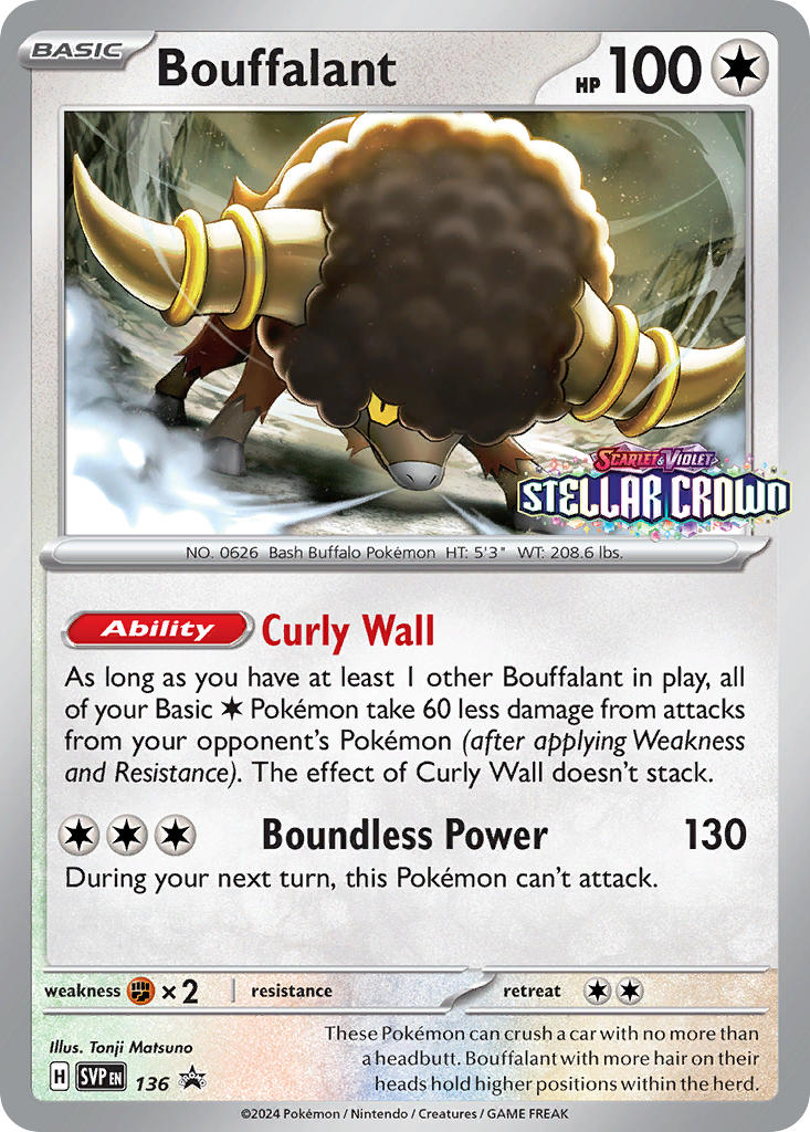 Bouffalant 136/SVP Promo Scarlet & Violet Promos Pokémon card