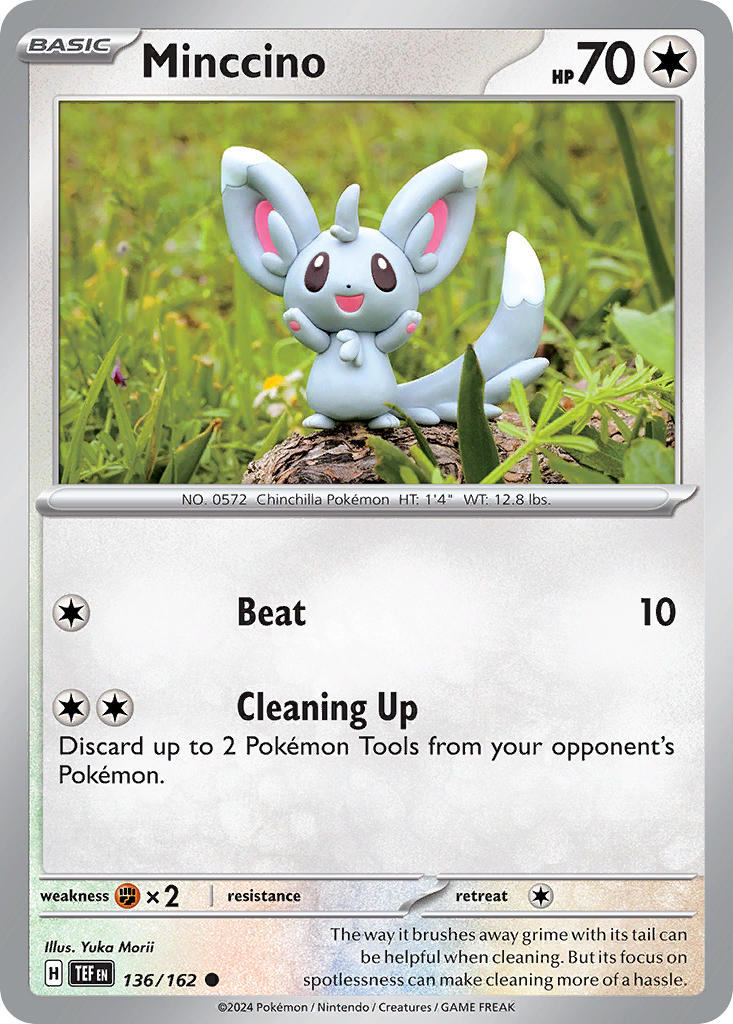 Minccino 136/162 Common Temporal Forces Pokémon card